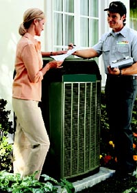 air conditioning service man